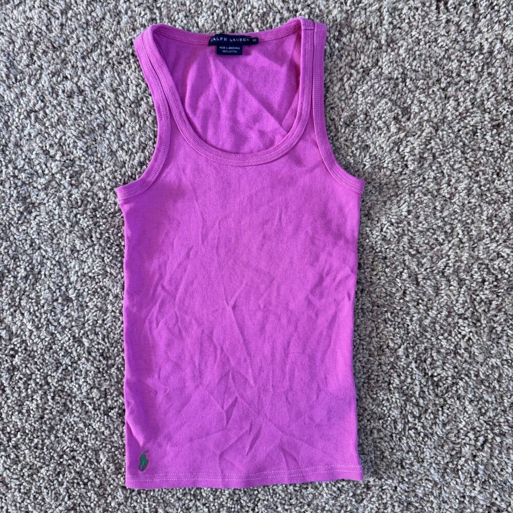 Ralph Lauren women size XS tank top shirt pink extra small